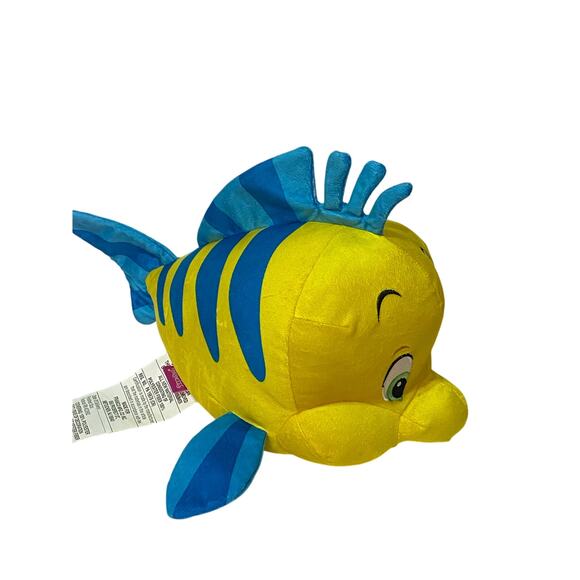 BIG 15" Disney Princess Flounder Stuffed Plush Plushie Ariel Little Mermaid Fish - Picture 1 of 6